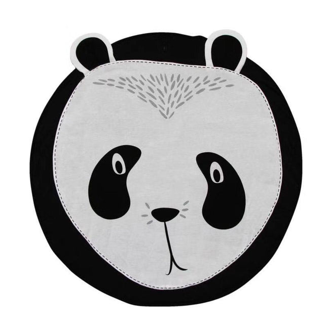 Pyöreä pandanaama-matto lastenhuoneeseen