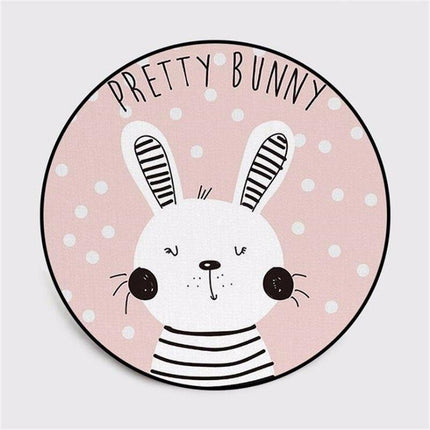 Pyöreä pupu matto vauvanhuoneeseen