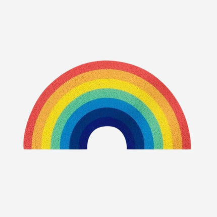 Sateenkaaren muotoinen värikäs ovimatto