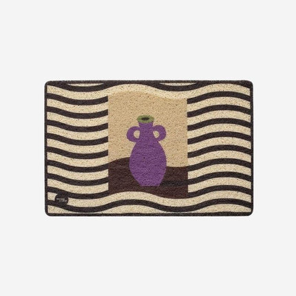 Design-ovimatto maljakko-aiheella sisäkäyttöön