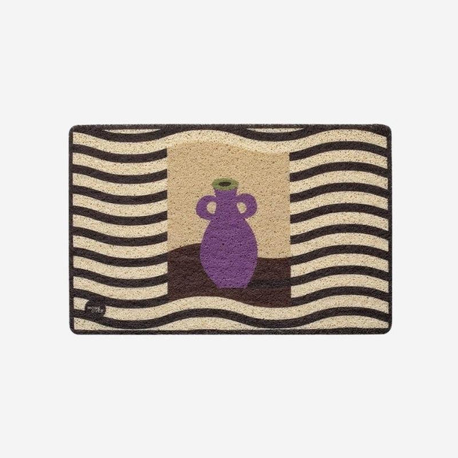 Design-ovimatto maljakko-aiheella sisäkäyttöön