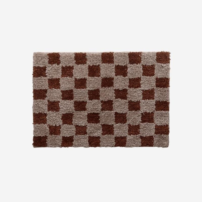 Vintage-tyylinen ruudullinen ovimatto