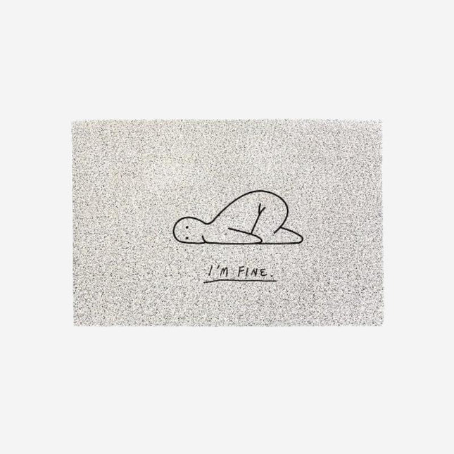 Hauska ovimatto "I'm Fine" tekstillä