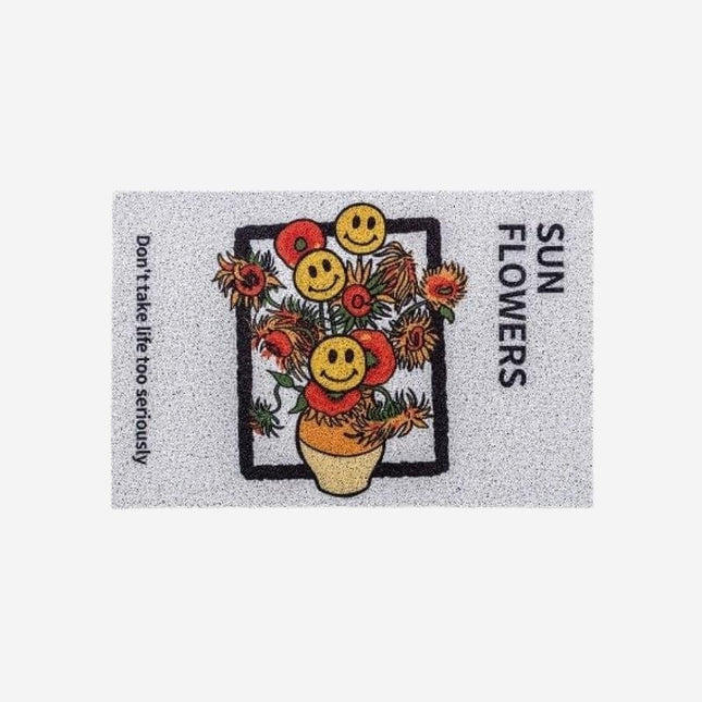 Design ovimatto hymiö auringonkukilla