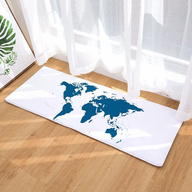 Moderni maailmankartta-matto eteiseen