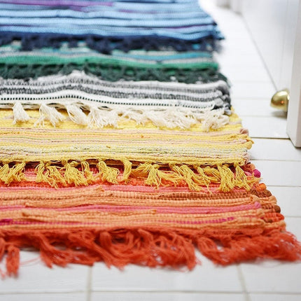 Värikäs räsymatto tyylinen ovimatto