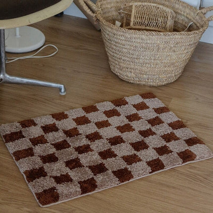 Vintage-tyylinen ruudullinen ovimatto