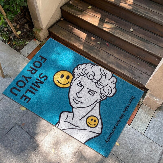 Moderni design ovimatto taidekuviolla