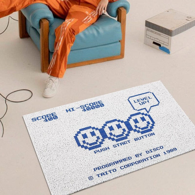 Vintage retro peliaiheinen ovimatto