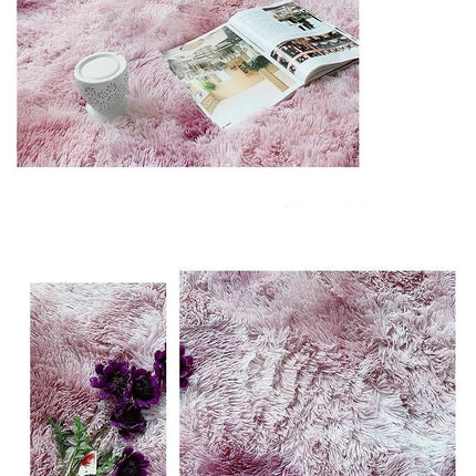 Pyöreä vaaleanpunainen pehmeä pörrömatto