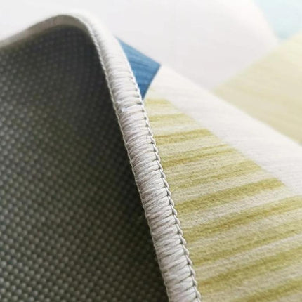 Moderni sinibeige geometrinen olohuoneen matto