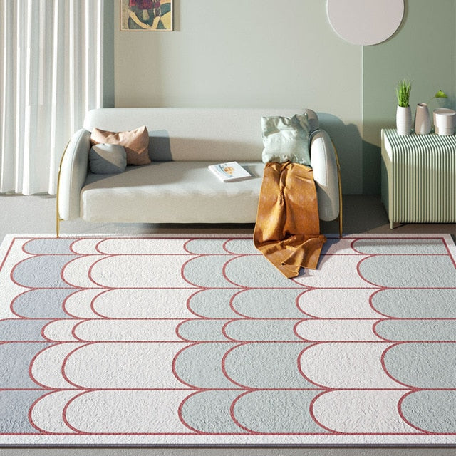 Moderni matto sinivalkoisella kaarikuviolla