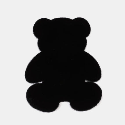 Musta nallekarhun muotoinen pehmeä matto