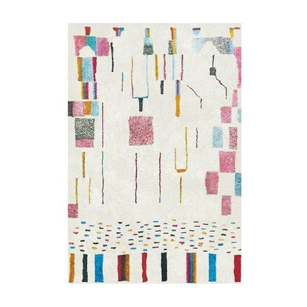 Valkoinen berberityylinen kelim-matto moderniin kotiin