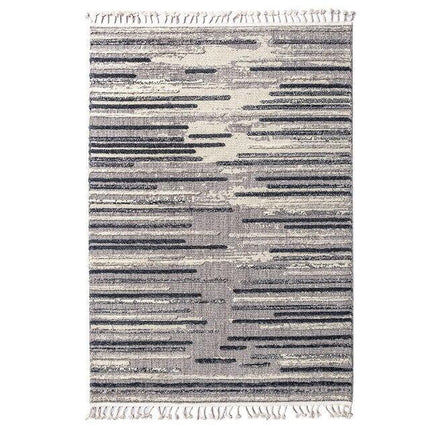 Luonnonvalkoinen ja harmaa moderni berberimatto