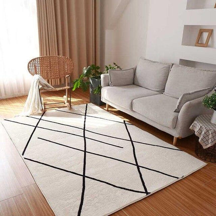 Kestävä puuvillainen berberimatto olohuoneeseen