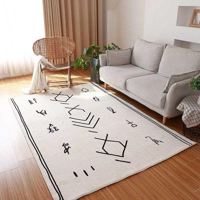 Villa-puuvillasekoitteinen pehmeä berberimatto