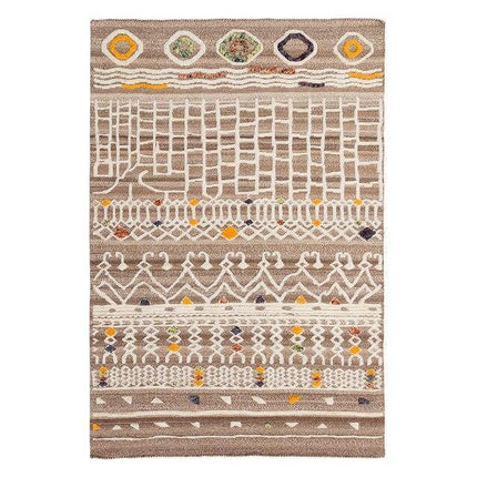 Suorakulmainen juuttimatto berberikuviolla