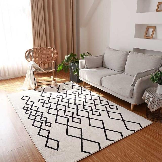 Graafinen berberityylinen matto olohuoneeseen