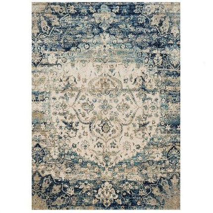 Sininen vintage-tyylinen itämainen matto