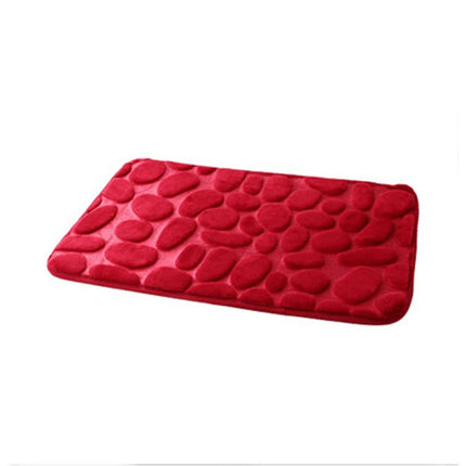 Pehmeä kylpymatto 3D-kivikuviolla