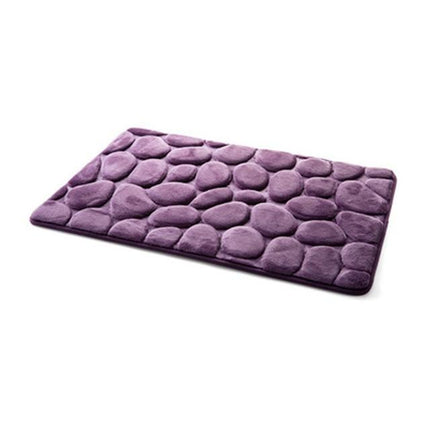 Pehmeä kylpymatto 3D-kivikuviolla