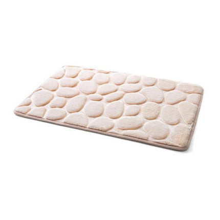 Pehmeä kylpymatto 3D-kivikuviolla