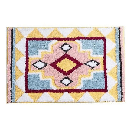 Värikäs marokkolaistyylinen pehmeä kylpymatto