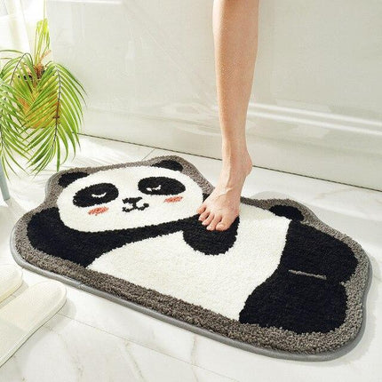 Pehmeä panda-aiheinen kylpyhuoneen matto
