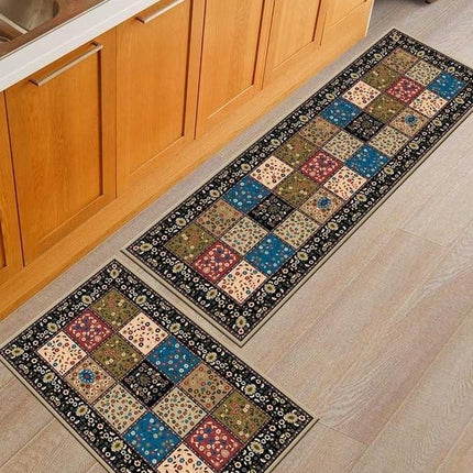 Marokkolais-tyylinen värikäs keittiömattosetti