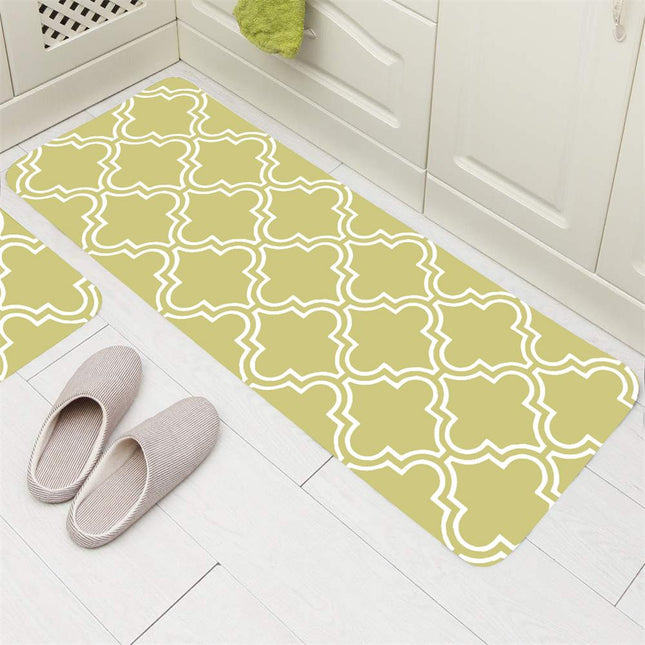 Aniksenvihreä marokkolaiskuvioinen keittiömattosetti