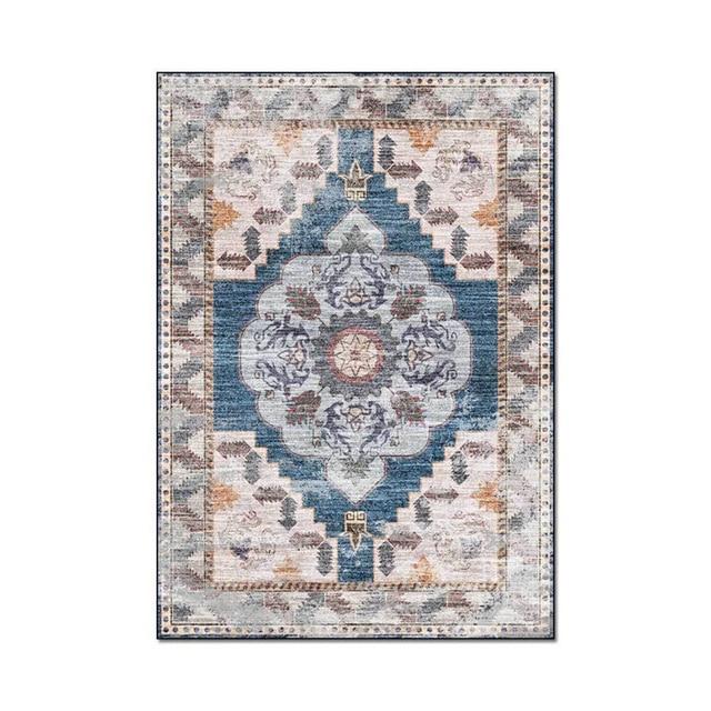 Beige vintage-tyylinen matto olohuoneeseen