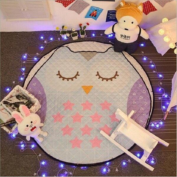 Pöllö-muotoinen leikkimatto vauvanhuoneeseen