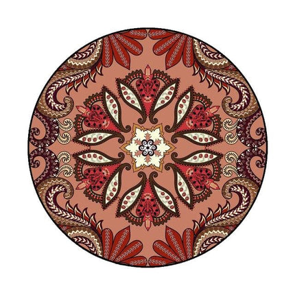 Pyöreä design-matto itämaisella paisley-kuviolla