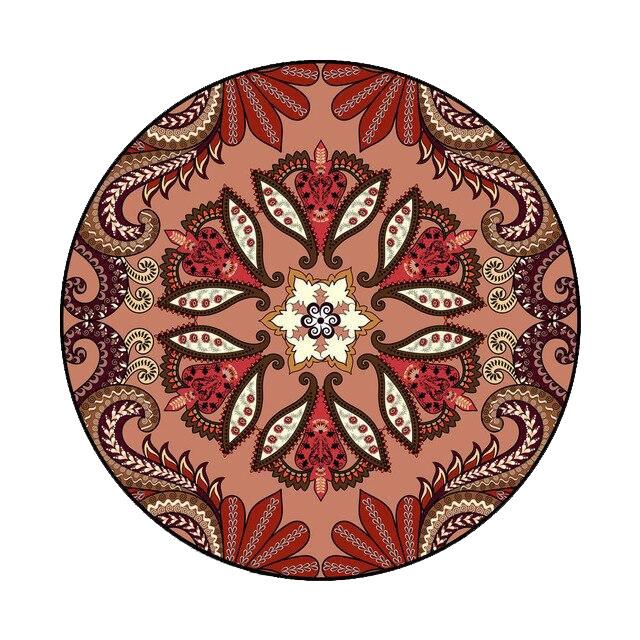 Pyöreä design-matto itämaisella paisley-kuviolla