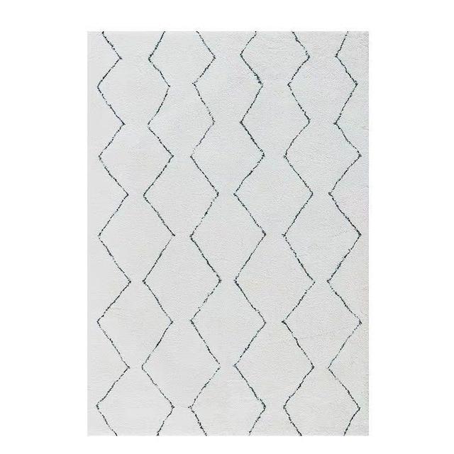 Berber-tyylinen villamatto siksak-kuviolla