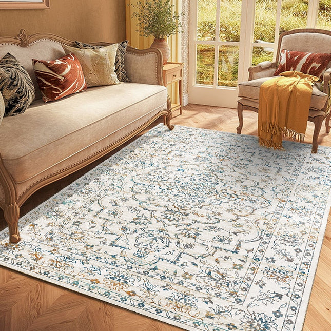 Itämainen vintage-tyylinen kukkamatto
