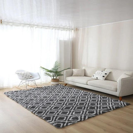 Moderni musta matto geometrisellä kuviolla