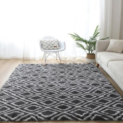 Moderni musta matto geometrisellä kuviolla