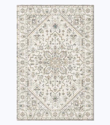 Suorakulmainen vintage-tyylinen matto