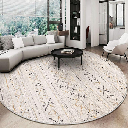 Pyöreä berberityylinen matto makuuhuoneeseen