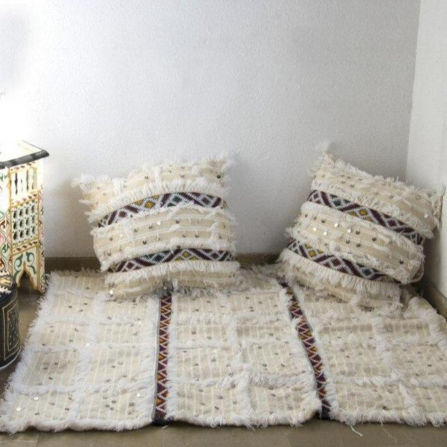 Marokkolainen kuninkaallinen matto paljeteilla