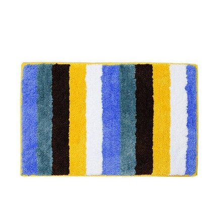 Keltainen raidallinen imukykyinen kylpymatto