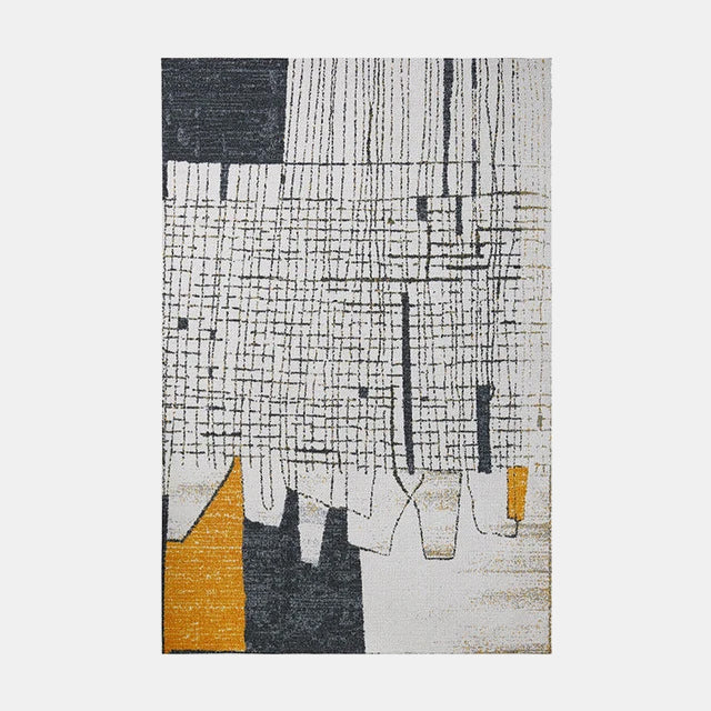 Moderni harmaa skandinaavinen matto olohuoneeseen