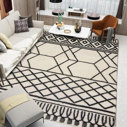 Moderni berberityylinen matto olohuoneeseen