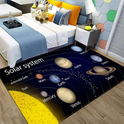Opetusmatto aurinkokunnan planeetoilla lapsille