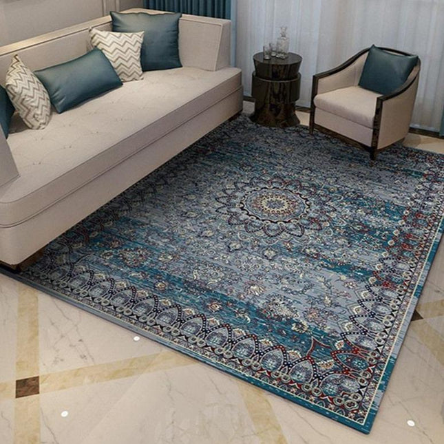 Siniharmaa vintage-matto 160x230 cm