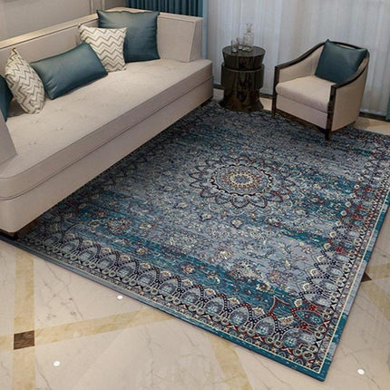 Siniharmaa vintage-matto 160x230 cm