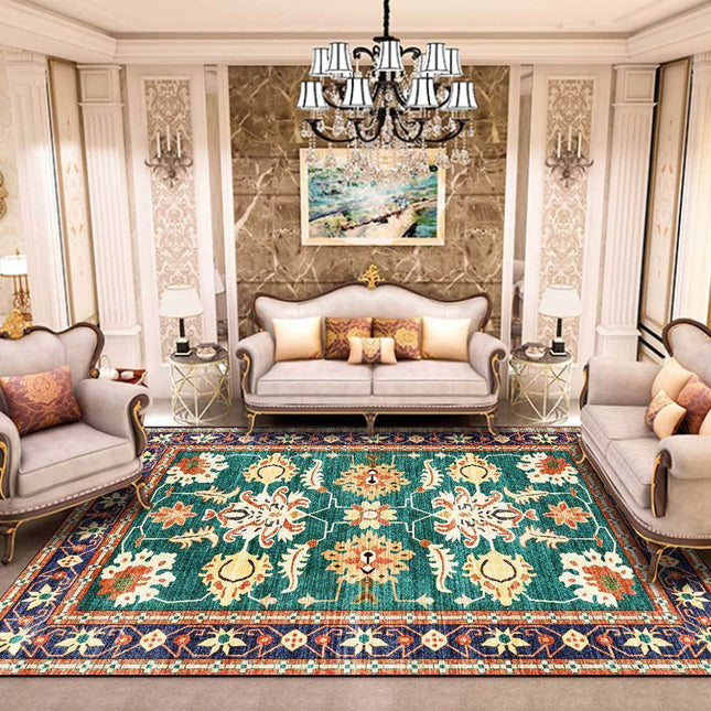 Itämainen vintage-kuvioinen matto