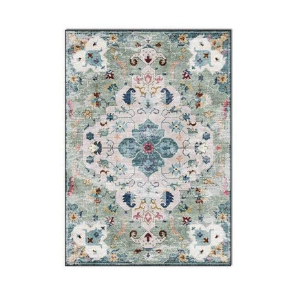 Vihreä itämainen vintage-matto